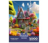 Sweet Landscape Jigsaw Puzzles Puzzles for Adults Kids. 1000 Pieces Whimsical Challenge Toy Educational Game Home Decoration for Educational Games Gifts 70x50cm/1000pcs