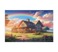 Sweet Landscape Puzzles 1000 Pieces Wooden Jigsaw Puzzle for Adults Brain Exercise Challenge Game Gift for Kids Children Jigsaws (75×50cm)