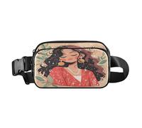Sweet Latina Women Peach Fashion Fanny Waist Pack for Women Men Teens Small Crossbody Sport Bag with Adjustable Strap for Travel Shopping Running, Aesthetic Fighting Fish, One Size