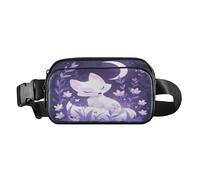 Sweet Lavender Blush Fox Stylish Fanny Waist Pack for Men Women Mini Chest Bag Belt Bag with Adjustable Strap for Travel Vacation Running, Aesthetic Fighting Fish, One Size