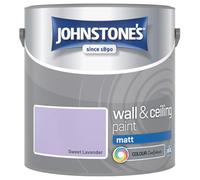Sweet Lavender Johnstone’s Wall & Ceiling Matt Paint 2.5L - Smooth Matt Finish, Excellent Coverage, Quick Dry, Low Odour Interior Paint for Walls & Ceilings