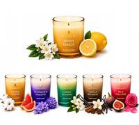 Sweet Lemon Larkbury Scented Candle, 260G Luxury Fragrance Candle, 52 Hours Burn Time, Candle Gift for Women and Men, Birthdays, Christmas, Wedding, Home and Bath Relaxing