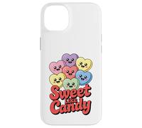 Sweet Like Candy Kawaii Valentines Day Candy Pastel Hearts Case for iPhone 14 Plus