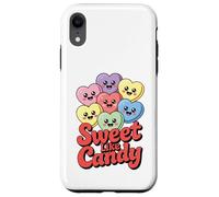 Sweet Like Candy Kawaii Valentines Day Candy Pastel Hearts Case for iPhone XR