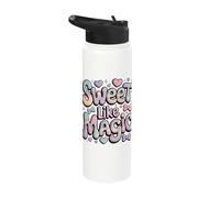 Sweet Like Magic Pastel Hearts Bows Stainless Steel Insulated Water Bottle