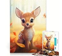 Sweet Little Bambi 1000 Piece Jigsaw Puzzles for Adults Jigsaw Memory Lift Slow Enjoy Image Assembly Creative Gift (38x26cm)