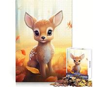 Sweet Little Bambi 1000 Teenager Pieces Jigsaw Puzzle Mind Exercise Toy Bonding Time Precision Cut Art Collection Piece (50x75cm)