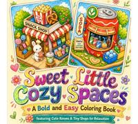 Sweet Little Cozy Spaces: A Bold and Easy Coloring Book featuring Cute Rooms & Tiny Shops for Relaxation (Easy-Peasy Cozy Coloring)