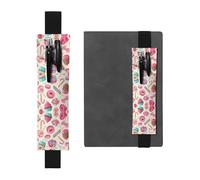 Sweet Lollipop Cupcake Adjustable Leather Pen Holder Bookmark â€“ Detachable Sleeve Pouch Supplies for Journals and Manual Planners