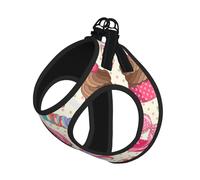 Sweet Lollipop Cupcake Print Harness Leash Set For Cat Dog, Reflective Adjustable Escape-Proof Vest Lead With Soft Breathable Mesh, For Small Pets And Kitten Puppy