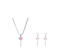 Sweet lollipop Transparent Candy Acrylic Pendant Necklace Funny Cute 3D Colorful Multiflavor Simulated Resin Candy Geometric Chain Necklace for Women Festival Party Vacation Fashion Jewelry Gifts, M