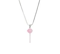 Sweet lollipop Transparent Candy Acrylic Pendant Necklace Funny Cute 3D Colorful Multiflavor Simulated Resin Candy Geometric Chain Necklace for Women Festival Party Vacation Fashion Jewelry Gifts, M
