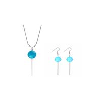 Sweet lollipop Transparent Candy Acrylic Pendant Necklace Funny Cute 3D Colorful Multiflavor Simulated Resin Candy Geometric Chain Necklace for Women Festival Party Vacation Fashion Jewelry Gifts, M