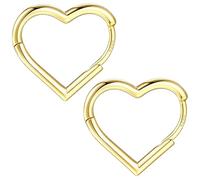 Sweet Love Heart Earrings, Gold Hoop Earrings for Women, Small Love Hoops, Hypoallergenic Tiny Heart Huggie, Gold Plated Sleeper Earrings, Cute Birthday Gifts for Girls