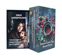 Sweet Love Tea Oracle Cards, Twin Flames Soulmates Oracle Deck, Romance Love Tarot Cards, Life Relationships Oracle Cards for Beginners