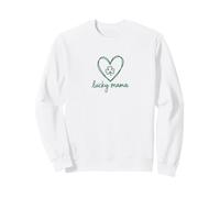 Sweet Lucky Mama Shamrock Heart Sketch - Irish Mom Charm Sweatshirt