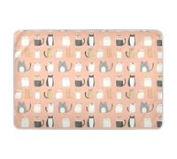 Sweet Maine Cooncats Peach Extra Large Resuable Changing Pad Covers Water Resistant Pets Potty Training Mat Cute Cool Incontinence Pads for Kids Adults Pets, 52" L x 34" W