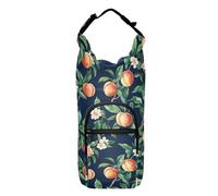 Sweet Nectarine Fruit Blue Small Sling Bag with Water Bottle Holder Easy-to-Carry Insulated Water Bottle Bag Cross Body Water Bottle Holder Fits 20/24/32/40 oz Bottles, Nectarine Fruit Blue, 1 size