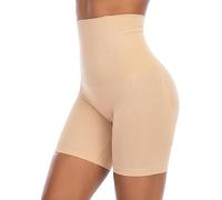 Sweet Needle Deals Women's High Waist Body Shaper Shorts, Compression Tummy Control Shapewear Beige (L)