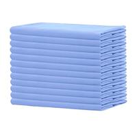Sweet Needle - Pack of 12-100% Cotton Oversized Dinner Christmas Napkins 45 CM x 45 CM (18 IN x 18 IN), Airy Blue - Heavy weight fabric for daily use with Mitered corners finish