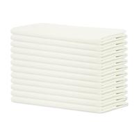 Sweet Needle - Pack of 12-100% Cotton Oversized Dinner Christmas Napkins 45 CM x 45 CM (18 IN x 18 IN), Cream - Heavy weight fabric for daily use with Mitered corners finish