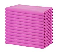 Sweet Needle - Pack of 12-100% Cotton Oversized Dinner Christmas Napkins 45 CM x 45 CM (18 IN x 18 IN), Pink - Heavy weight fabric for daily use with Mitered corners finish, Pink