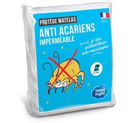 SWEET NIGHT 028975 Noemie Polyurethane And Cotton Mattress Protector, white, 200 x 140 cm
