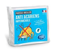Sweet Night - Pillow Protector 50 x 70 cm | Waterproof and Anti Dust Mite | 100% Cotton Fleece | Silent and Breathable | Zip Closure