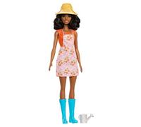 Sweet Orchard Farm Barbie Doll, Black Hair, with Hat and Watering Can