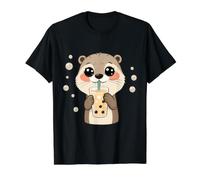 Sweet Otter Mag Bubble Tea Value Graphic T-Shirt, Men, Black, L