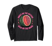 Sweet Outside Wild Inside Watermelon Melon Long Sleeve T-Shirt