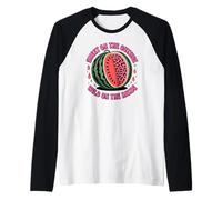 Sweet Outside Wild Inside Watermelon Melon Raglan Baseball Tee