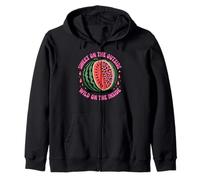 Sweet Outside Wild Inside Watermelon Melon Zip Hoodie