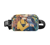 Sweet Owl Illustration Anime Girl Fashionable Fanny Pack Waist Bag for Women Men Teens Multipurpose Chest Bag Belt Bag with Adjustable Strap for Cycling Hiking Gym