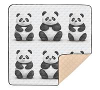 Sweet Panda White Large Sturdy Baby Gym & Activity Mat for Floor Water Resistant Padded Baby Mat for Babies Infants Toddlers, 50'' x 50''