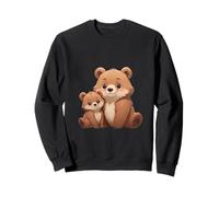 Sweet Parent Bear and Little Bear Illustration Sweatshirt