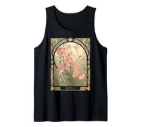 Sweet Pea Birth Month Flower Motif Tank Top