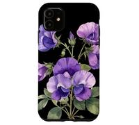 Sweet Pea Flower Scientific Name Vintage Illustration Flora Case for iPhone 11