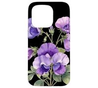 Sweet Pea Flower Scientific Name Vintage Illustration Flora Case for iPhone 15 Pro