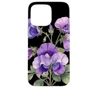 Sweet Pea Flower Scientific Name Vintage Illustration Flora Case for iPhone 15 Pro Max