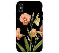 Sweet Pea Flower Scientific Name Vintage Illustration Flora Case for iPhone X/XS