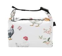 Sweet Pet Chicken White Kids Insulated Lunch Bag Portable Teachers Lunch Cooler Bag for construction Workers
