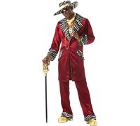 California Costumes 00819 Sweet Daddy Beaujolais Pimps/Prostitutes Adult-Sized Costume, Striped, Red, Medium