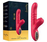 Sweet Play - 2in1 Thrusting & Clitoral Vibrator (Pink)