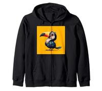sweet, playful, overly cute Chibi style cute toucan Zip Hoodie