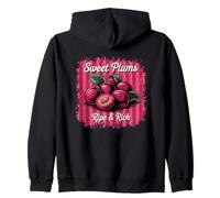 Sweet Plums Ripe & Rich Freshness Delight Zip Hoodie