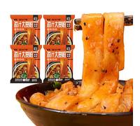 Sweet potato flour 268g/bag,Healthy nutrition large wide noodle,hot and Spicy Noodle,meal replacement convenient instant noodles,grains,delicious snacks (Sesame sauce flavor,6bags)