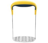 Sweet Potatoes, Potatoes, Pumpkins, More, Easy Use, Ergonomic, Design Stainless Steel, Food Masher With Yellow Rubber Handle, Potato Masher