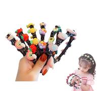 Sweet Princess Hairstyle Hairpin, Double Layer Headbands With Clips, Fashion Hair Hoops Cute Double Bangs Hairpin Headbands For Girl (5pc F, one size)