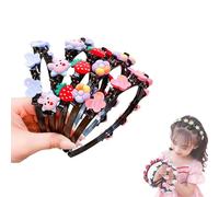 Sweet Princess Hairstyle Hairpin, Double Layer Headbands With Clips, Fashion Hair Hoops Cute Double Bangs Hairpin Headbands For Girl (5pc C, one size)